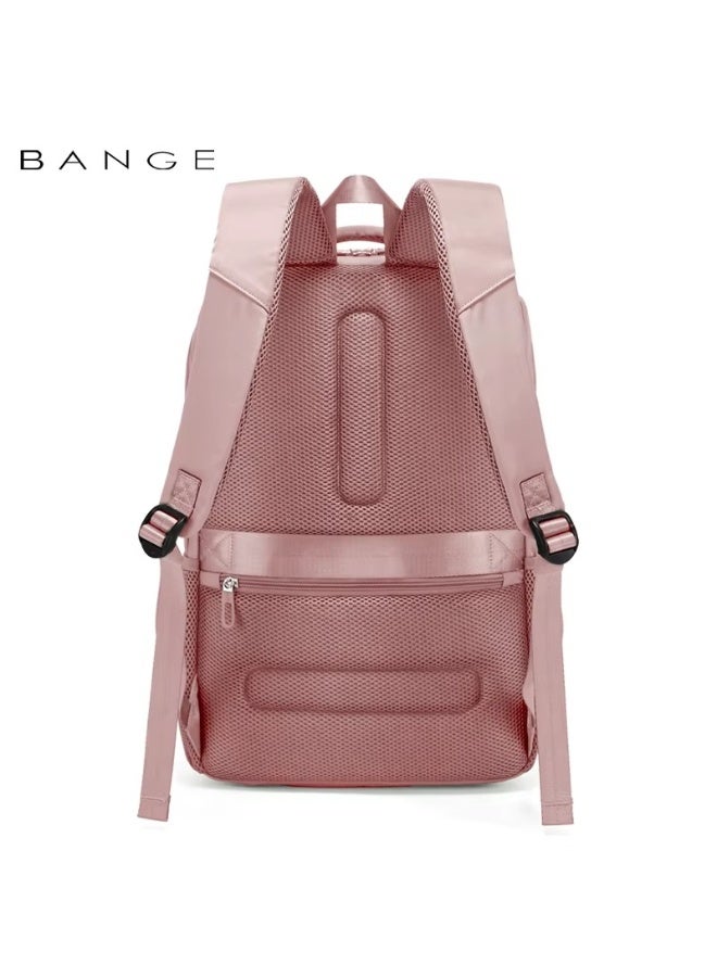 بانجي Bange 1807 Pink polyester unisex travel backpacks laptop waterproof - Image 5